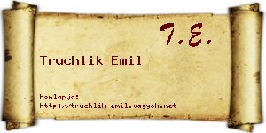 Truchlik Emil névjegykártya