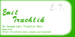 emil truchlik business card